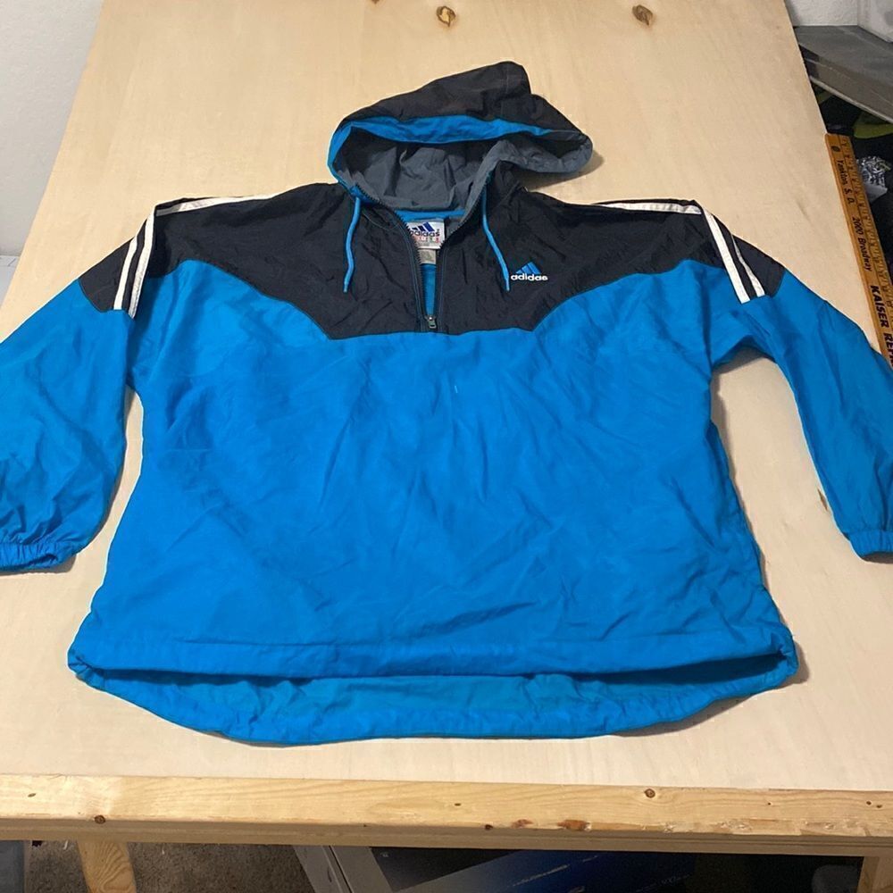 Y2K Adidas running Light Windbreaker Jacker Large